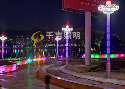湖北省襄陽市廣(guǎng)場(chǎng)大型景觀(guān)燈工程案例